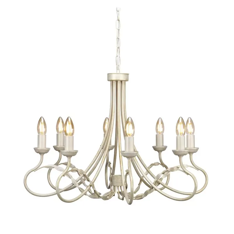 Elstead Lighting OLIVIA OV8-IVORY-GOLD Csillár 8x60W/E14 Expressz szállítás