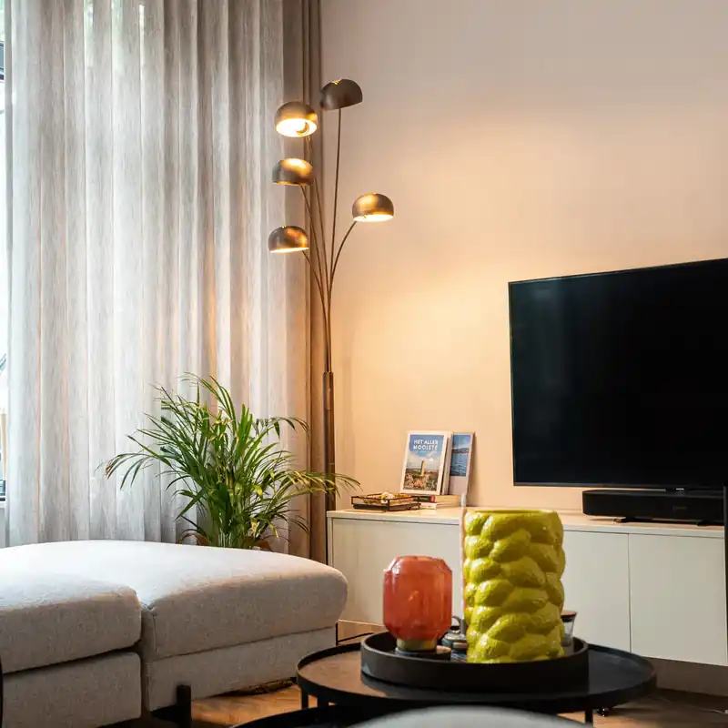 Design állólámpa sötét bronz arannyal 5 lámpás - Sixties Marmo Akciós ár