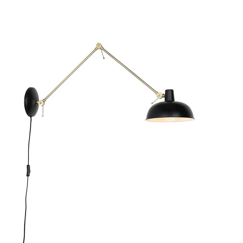 Kedvezményes ár Retro fali lámpa fekete bronzszínnel - Milou