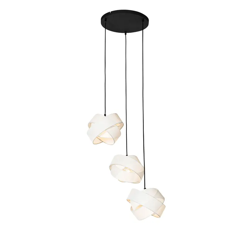 Ajánlat Modern lógólámpa fehér 3-lámpás - Cloth