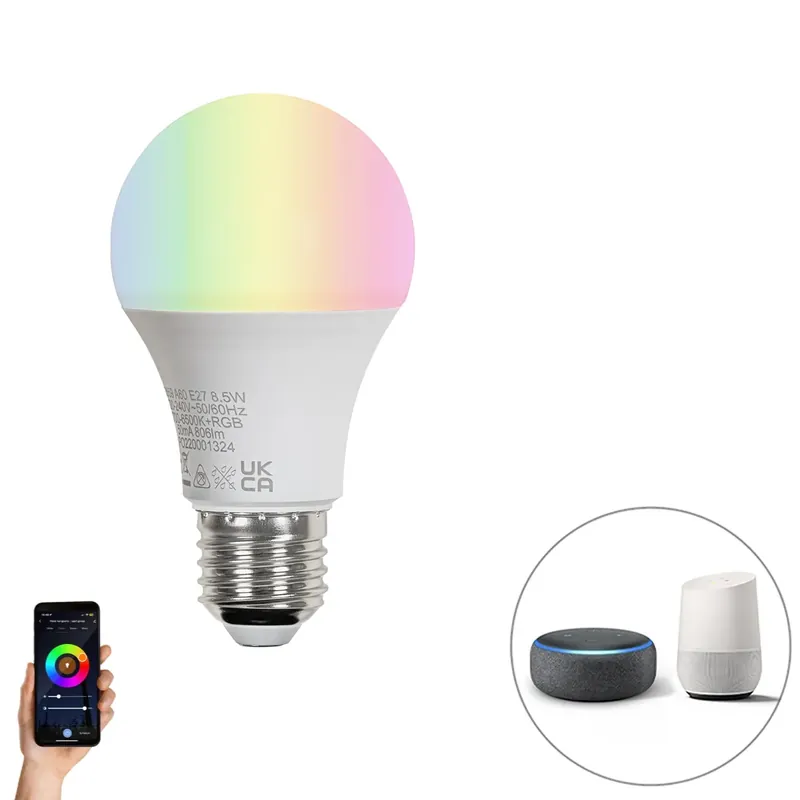 Okos E27 LED izzó A60 matt RGBW 8,5W 806lm 2700-6500K Nézd meg most