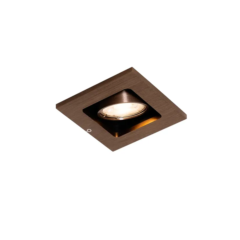 Biztonságos vásárlás Modern süllyesztett spotlámpa sötét bronz állítható - Qure