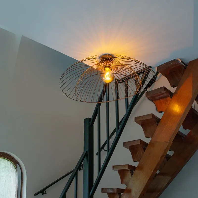 Design mennyezeti lámpa bronz 45 cm - Pua Korlátozott ajánlat