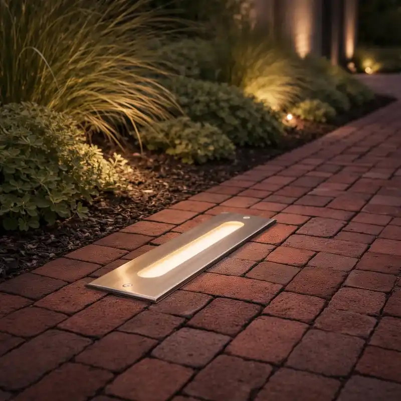 Modern talajszpot acél 30 cm LED-del IP65 - Eline Különleges ajánlat