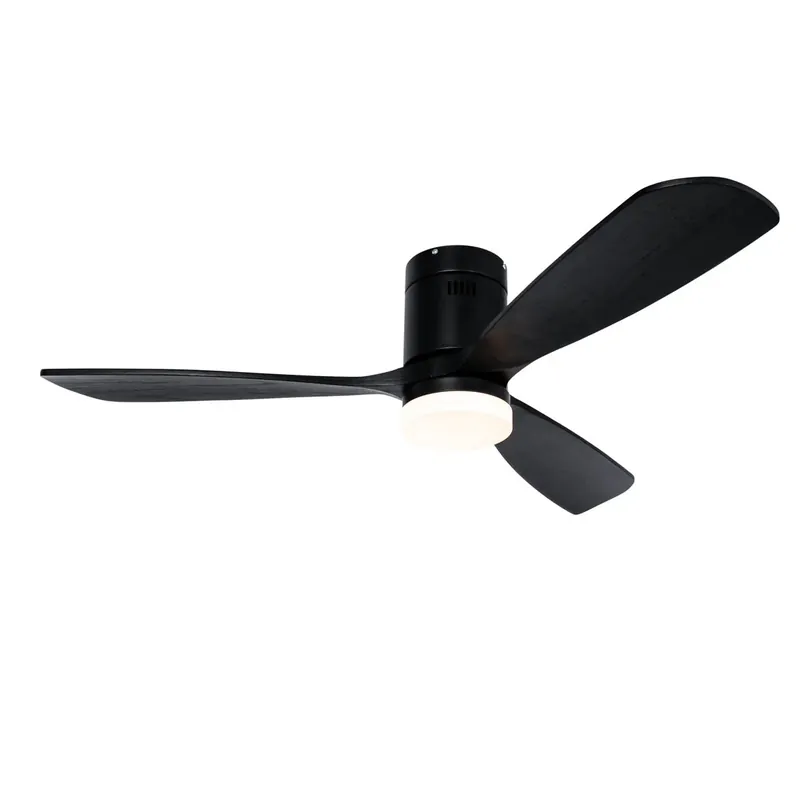 Korlátozott ajánlat Mennyezeti ventilátor fekete 132 cm LED-del, fényerőszabályzóval és távirányítóval - Sofia
