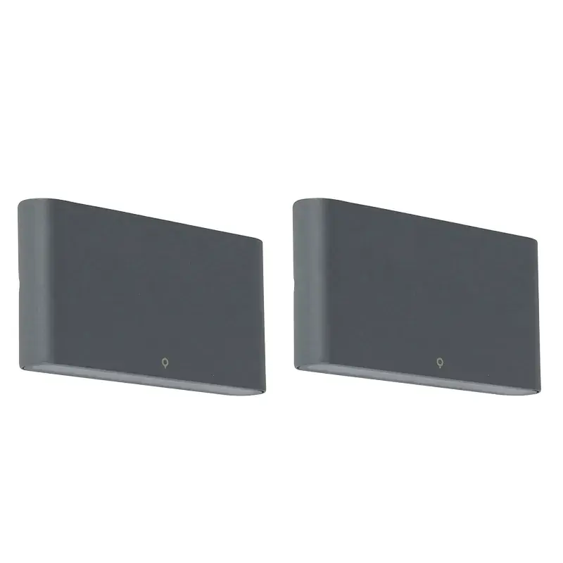 2 db-os kültéri fali lámpa szett sötétszürke 17,5 cm LED-del - Batt Olcsóbb
