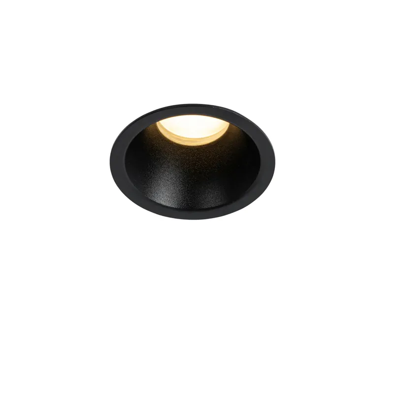 Modern fekete süllyesztett spotlámpa GU10 35mm IP44 - Dept Akció