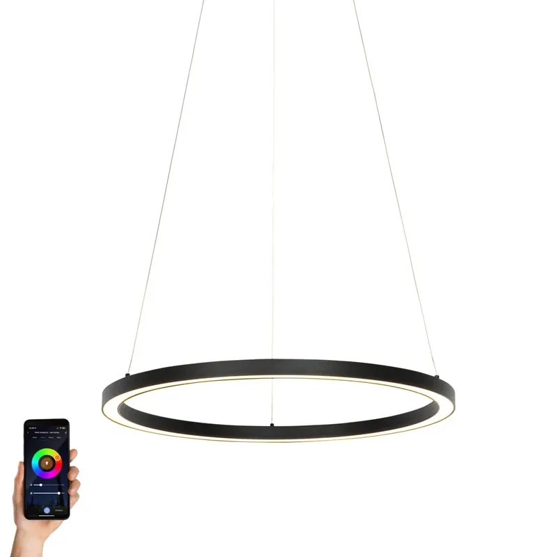 Okos függőlámpa fekete 60 cm LED-del és RGBW-vel - Girello Különleges ajánlat