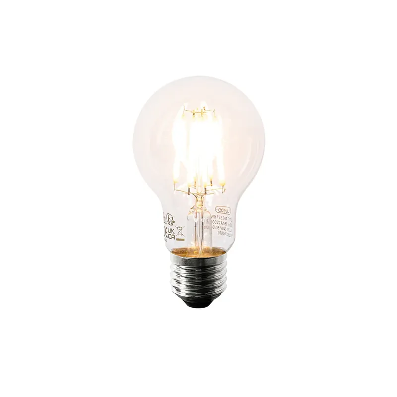 E27 LED izzó A60 átlátszó 6W 630lm 2200K Szuper akció