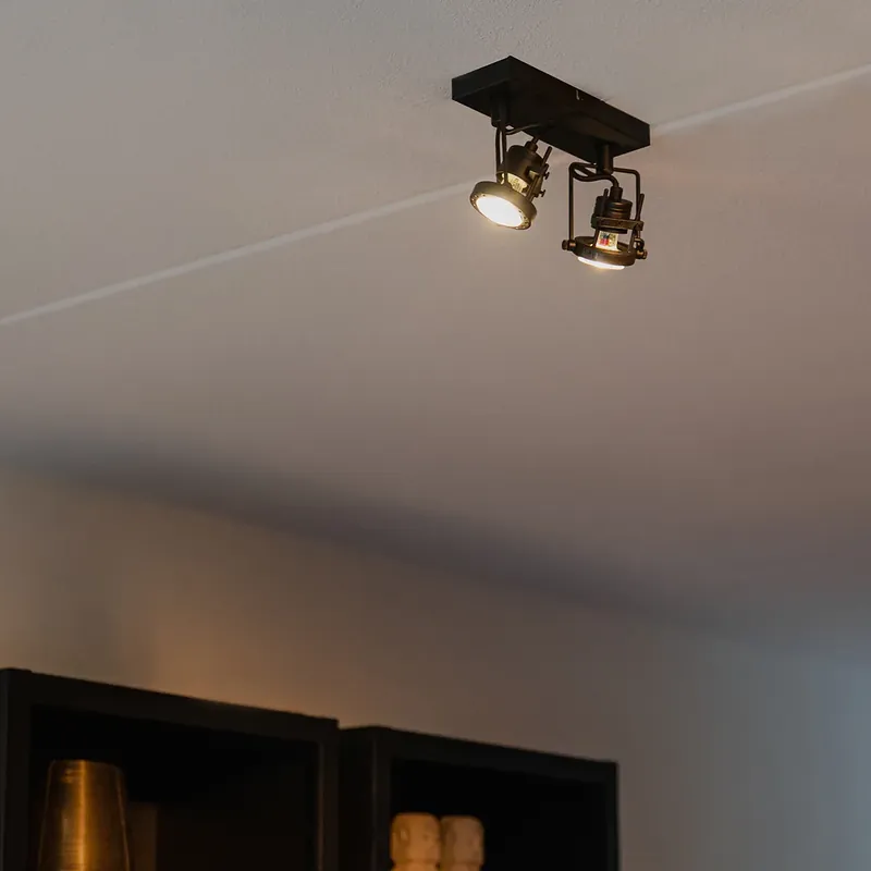 Okos spot fekete, 2 db Wifi GU10-es izzóval - Suplux Akciós ár