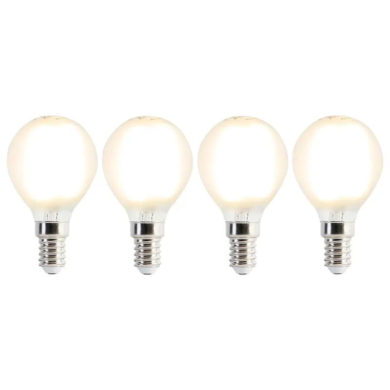 Kihagyhatatlan ajánlat 4 db-os E14 LED izzó készlet P45 matt 3,5W 360lm 2700K