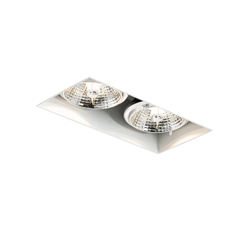 Modern beépített reflektor fehér GU10 AR70 keret nélküli 2-es - Oneon Prémium