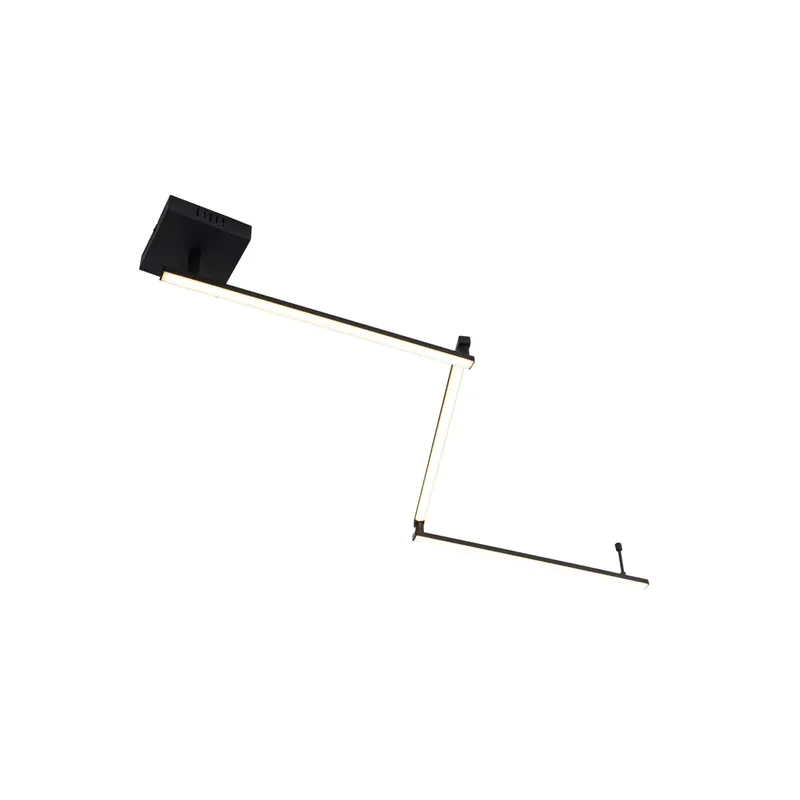 Vedd meg online Mennyezeti lámpa fekete 150,8 cm LED-del, 3 fokozatú dimmerrel, állítható - Annuschka