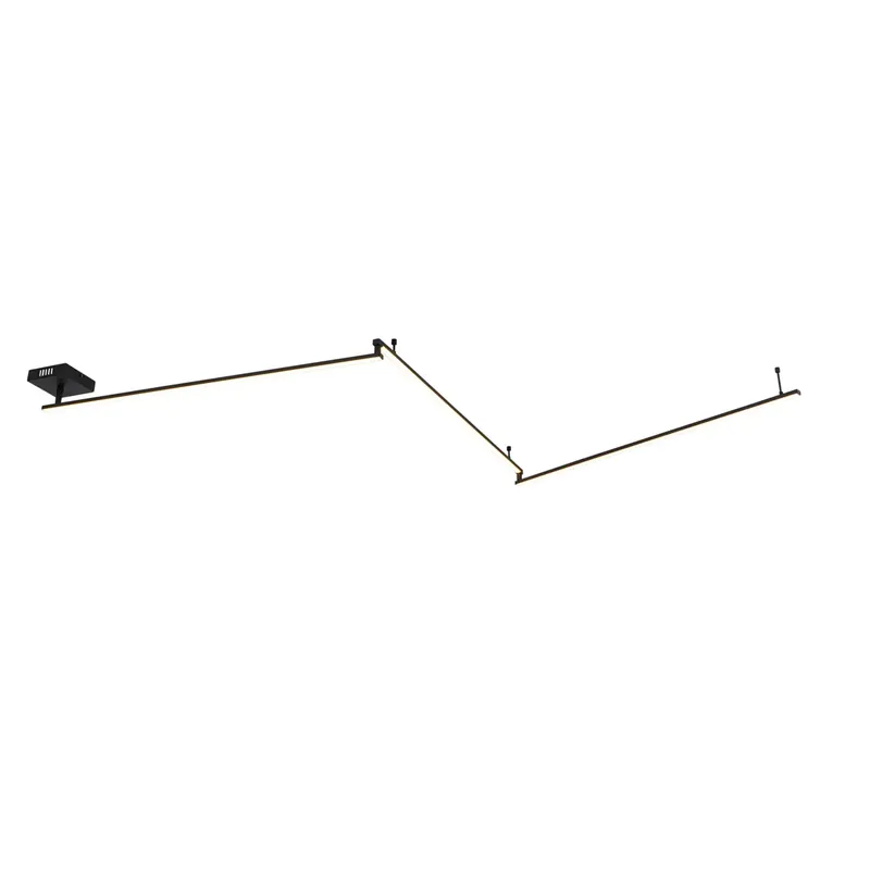 Legjobb ár Fekete mennyezeti lámpa 300 cm LED-del, 3 fokozatú fényerő-szabályozóval, állítható - Annuschka