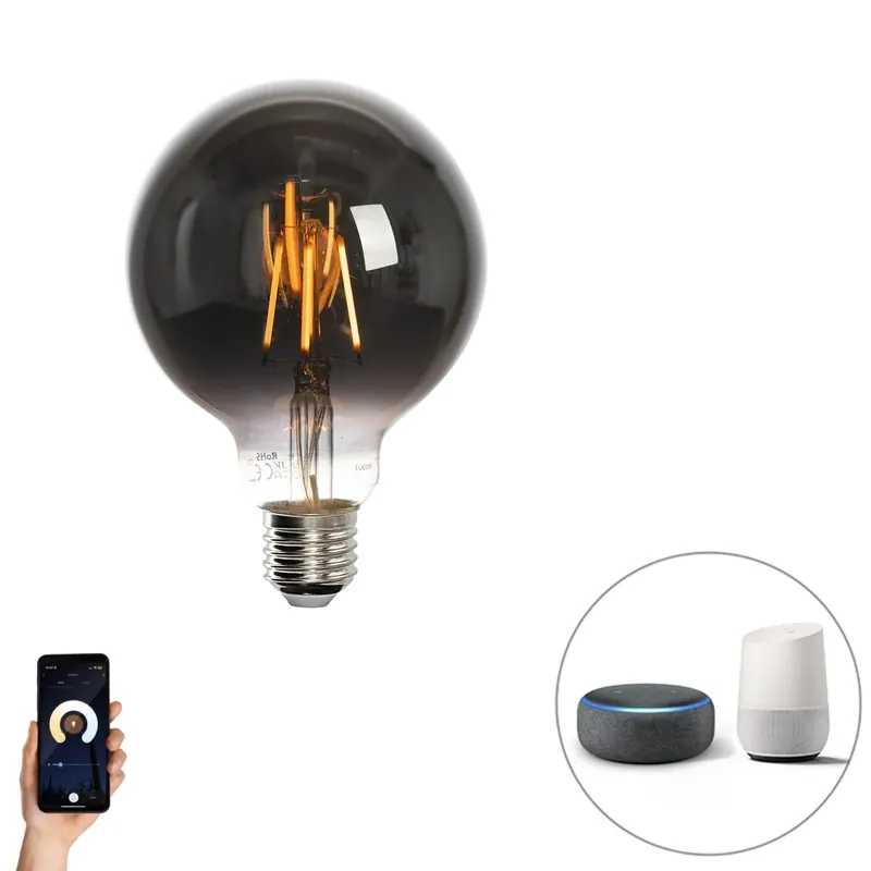 Okos E27 LED izzó G95 füstös 4W 60lm 1800-3000K Szezonális akció