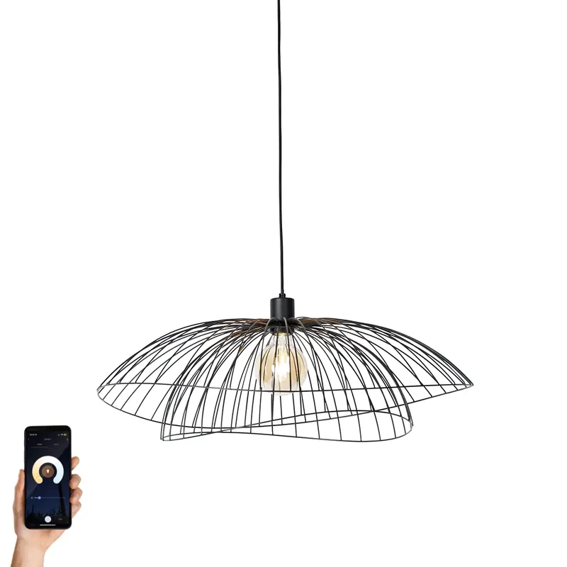Okos függőlámpa fekete 66 cm, Wi-Fi-vel, G95 - Pua Kedvezmény