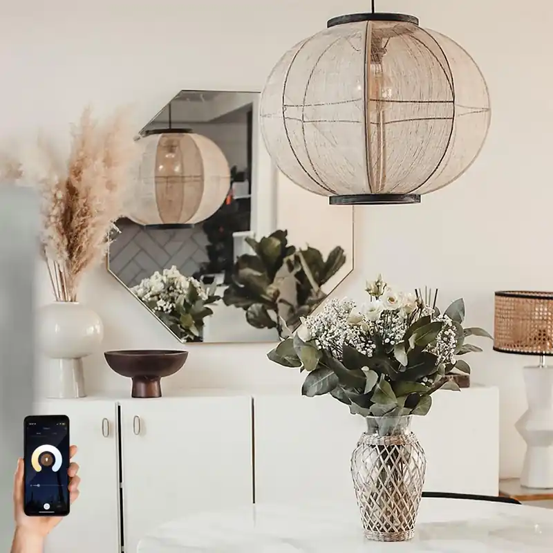 Okos függőlámpa barna 48 cm Wifi G95-tel - Rob Akciós ár