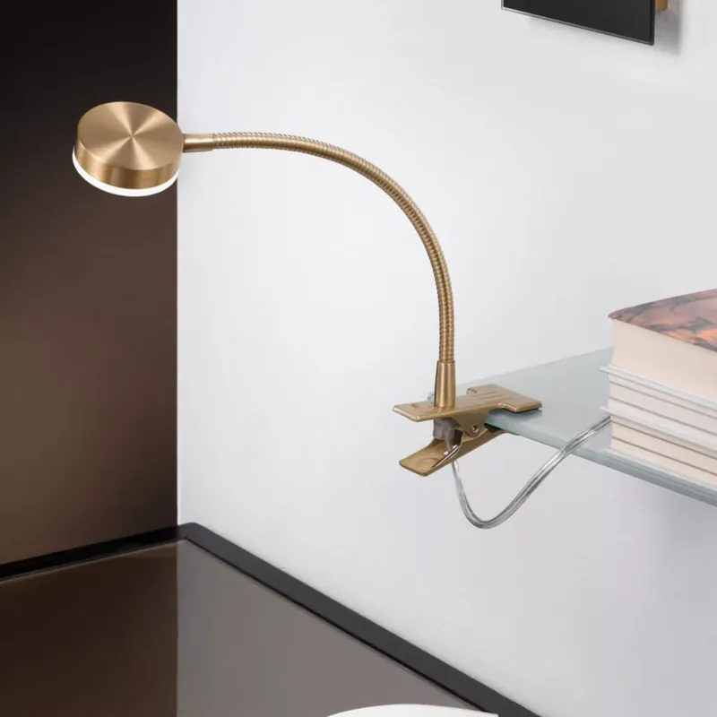 MIRA modern LED csíptetős olvasó lámpa patina színben Utolsó esély