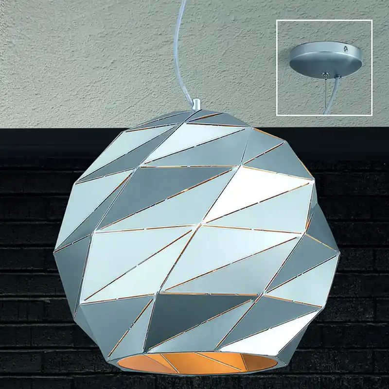 ORIGAMI modern függőlámpa, ezüst, gömb Újdonság