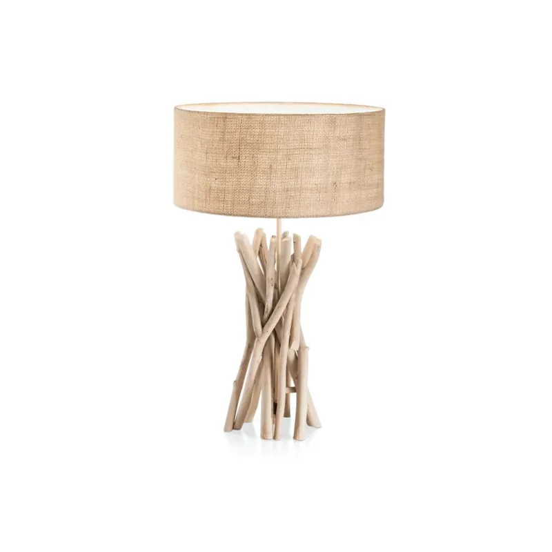 DRIFTWOOD mediterrán stílusú asztali lámpa, fa Biztonságos vásárlás