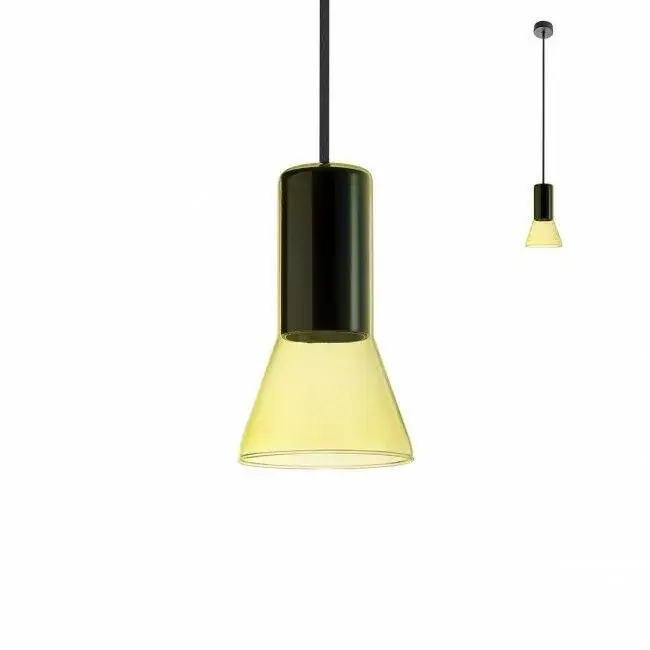 Szuper akció EMPUJE modern függőlámpa matt fekete/sárga, 112cm
