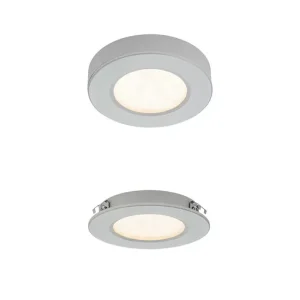Akció MT modern LED sűlyesztett lámpa ezüst opál ernyővel/búrával,3W semleges fehér fényű 4000K