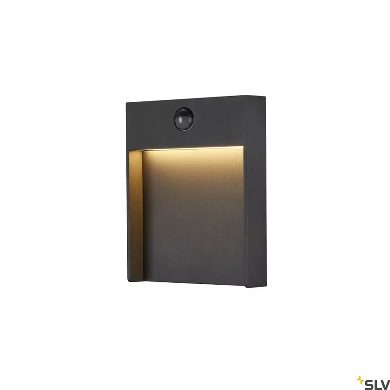 FLATT SENSOR antracit IP54 16W 3000/4000K kültéri mozgásérzékelős fali LED lámpa Kedvezményes ár