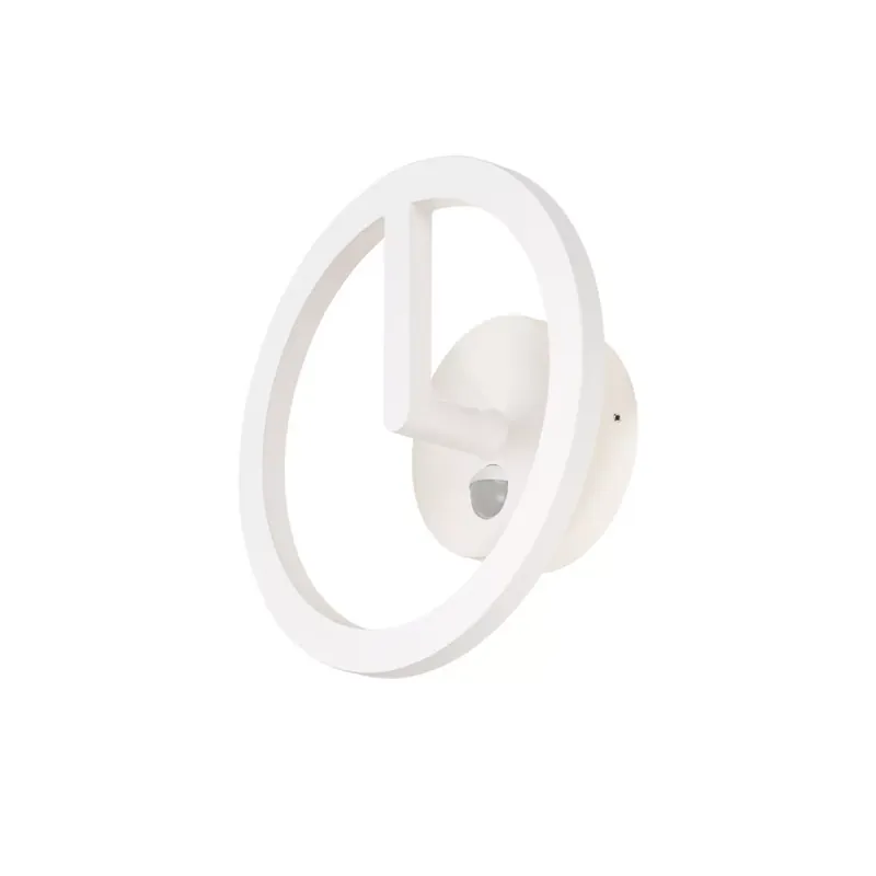 Q-RING SENSOR fehér gyűrű alakú mozgásérzékelős kültéri fali LED lámpa Szuper ajánlat