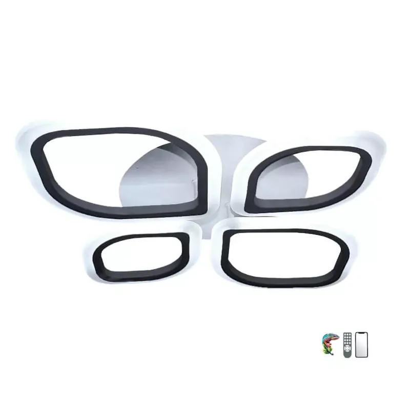 Lucero Pierre 6024-4-B távirányítós, smart mennyezeti lámpa, 99W LED, 3000K-6500K+RGB, 6930 lm Szuper akció