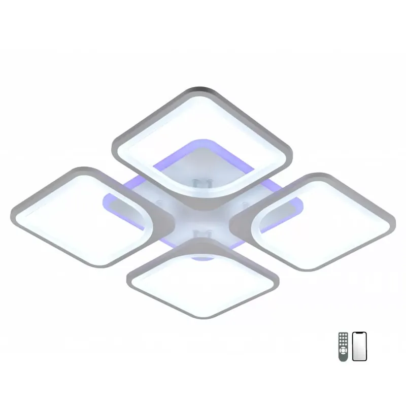 Lucero Sergio 6012-4A távirányítós, smart mennyezeti lámpa, 158W LED, 3000K-6500K+RGB, 11060 lm Ne maradj le