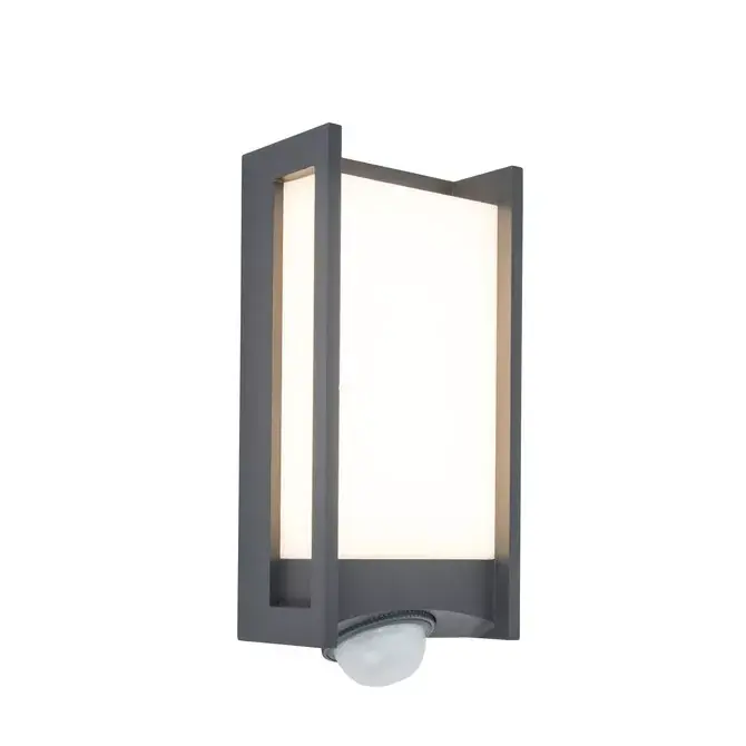 Biztonságos vásárlás Lutec Qubo mozgásérzékelős kültéri falilámpa, 13W LED, 3000K, 800 lm, IP54