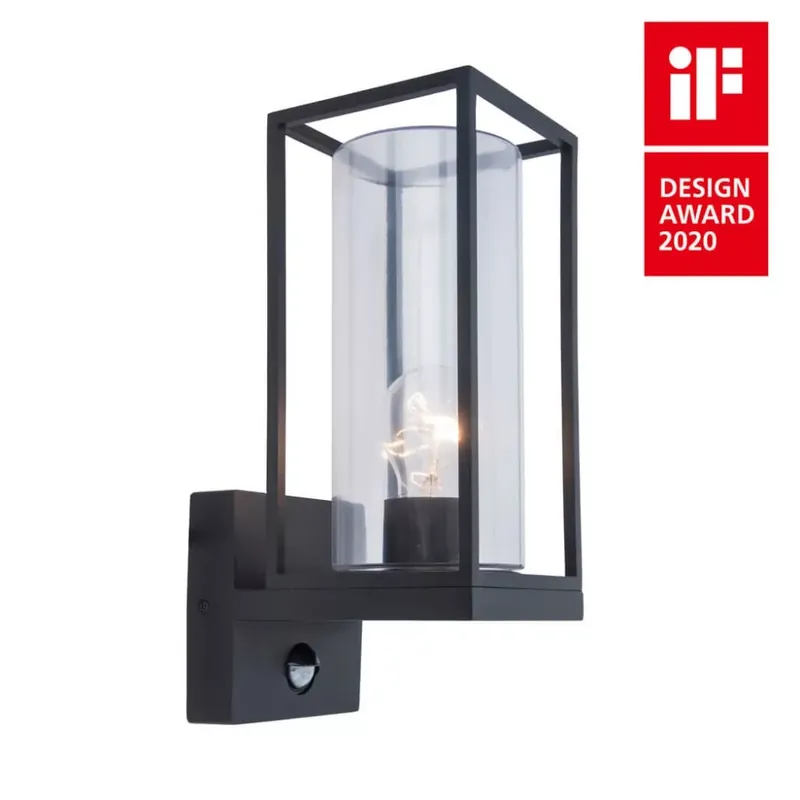 Vedd meg most Lutec Flair mozgásérzékelős kültéri falilámpa, 1x40W E27, IP44, 5288802012