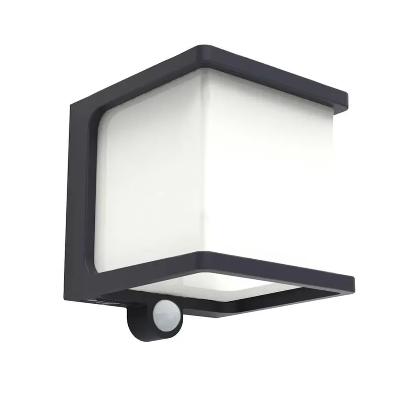 Kiárusítás Lutec Doblo napelemes, mozgásérzékelős kültéri falilámpa, 8W LED, 4000K, 500 lm, IP54