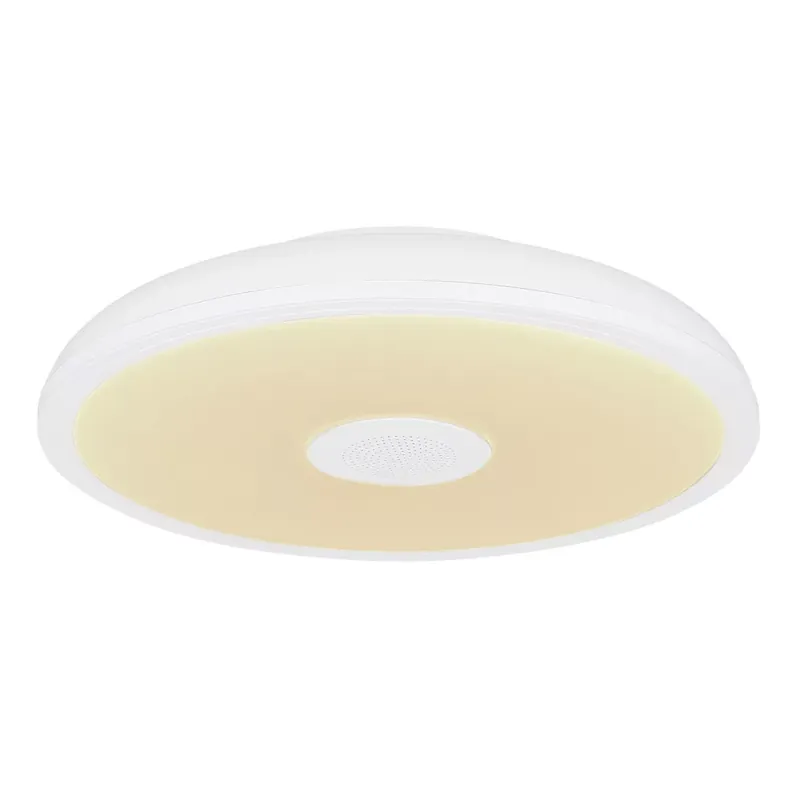 Globo RAFFY 41366W távirányítós, hangszórós mennyezetlámpa csillogó effekttel, 18W LED 2700-6500K, 800 lm + 3W RGB LED, IP44 Azonnali szállítás