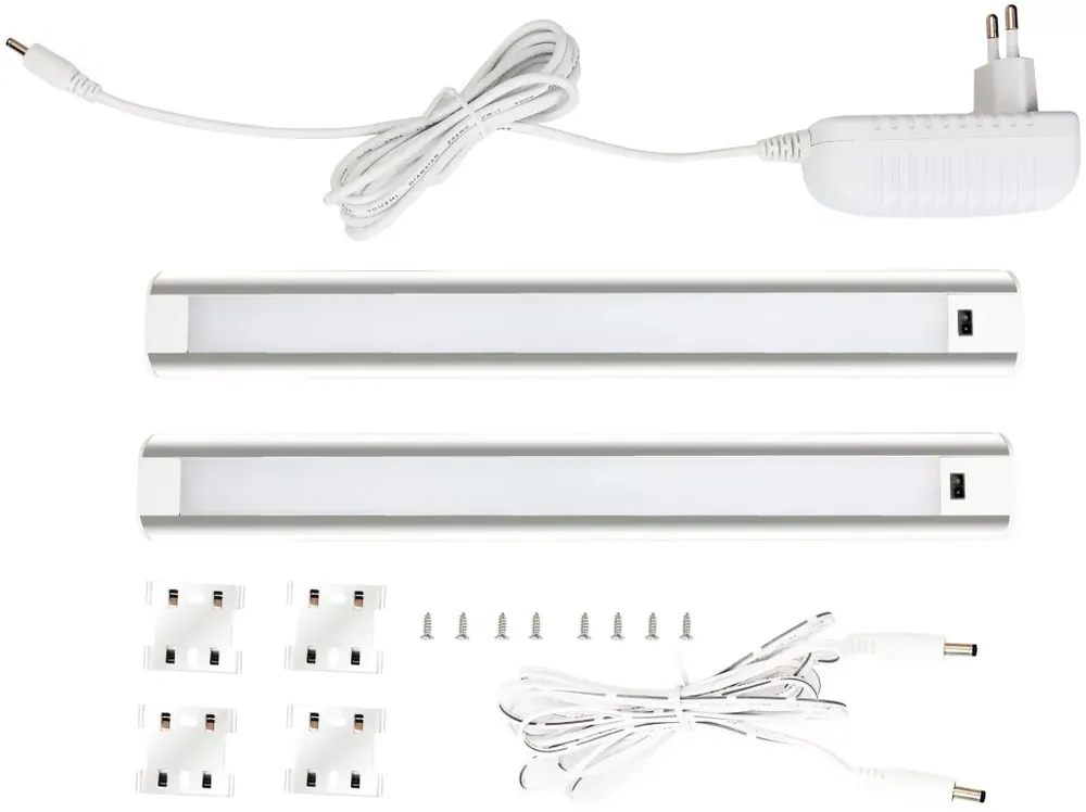 Avide ABLSCAB-60NW-BL2 mozgásérzékelős pultmegvilágító lámpaszett, 2x9W LED, 4000K, 2x900lm, IP44 Azonnali szállítás