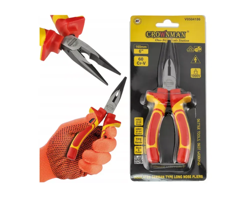 Crownman Szigetelt hosszú vágófogó 160 mm Ne maradj le