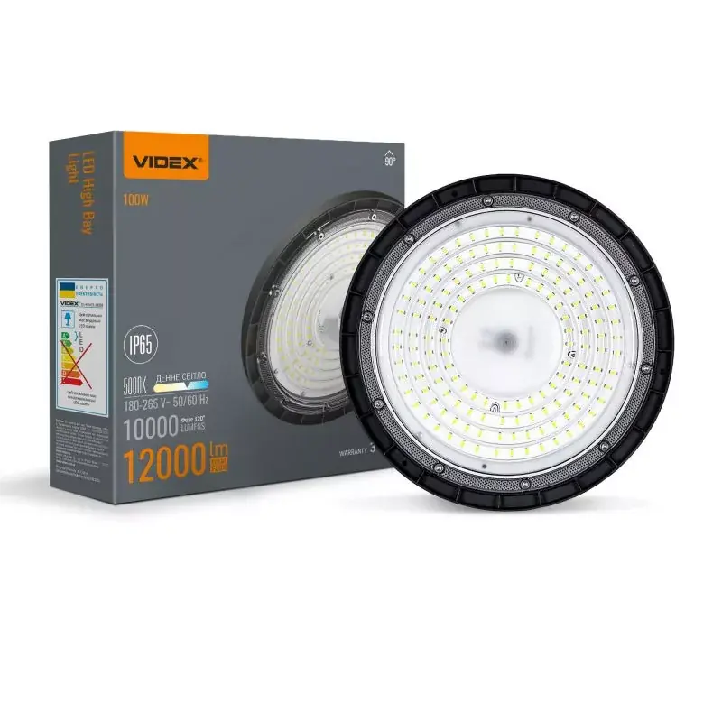 Ajánlat Videx HB01 lámpa 100W 5000K 12000Lm 220V fekete színű