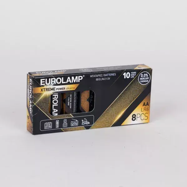 Eurolamp XTREME power elem AA LR06 1,5 8DB papír csomagolsában Gyors szállítás