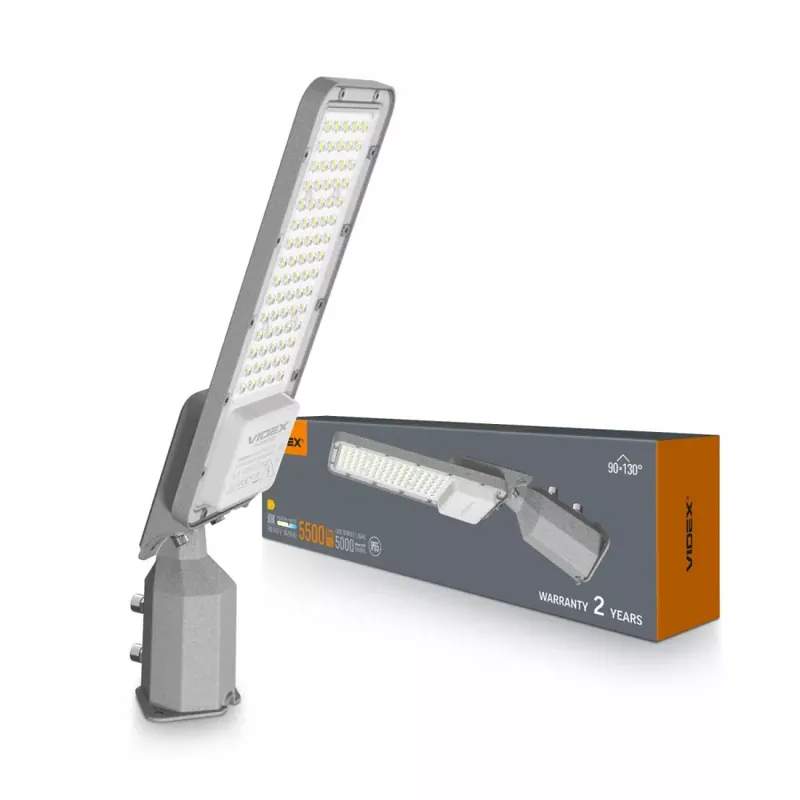 Videx LED 50 W-os fekete színű LED utcai lámpa 5000K, IP65 Szezonális akció