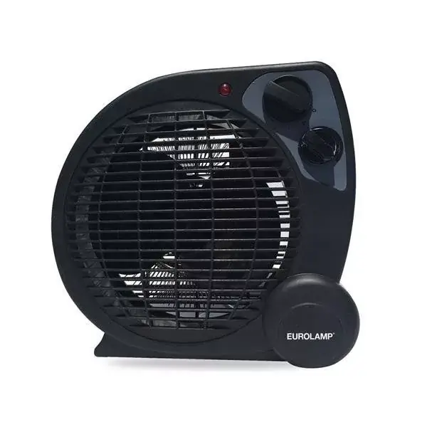 Utolsó esély Eurolamp Ventilátoros fűtőtest, 1000/2000W, fekete