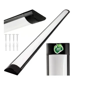 Berge Batten Led 36 W, 120 cm, falon kívüli fekete lámpa IP20-as védettséggel Kedvezményes ár