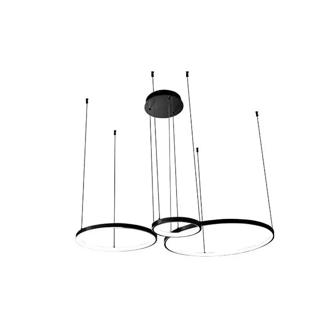 Szuper ajánlat MasterLED Hodo LED csillár 20/40/60cm 77W fekete