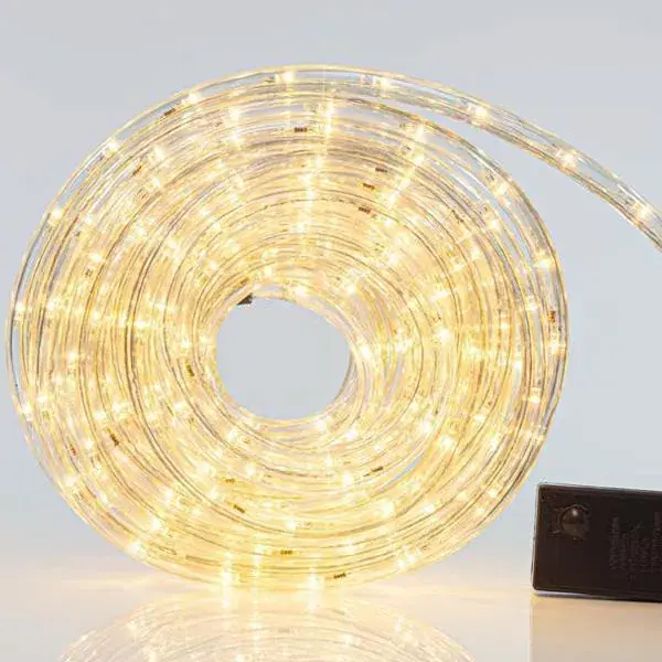 Alacsony ár Eurolamp LED fénykábel, 10M, IP44, programozható, meleg fehér