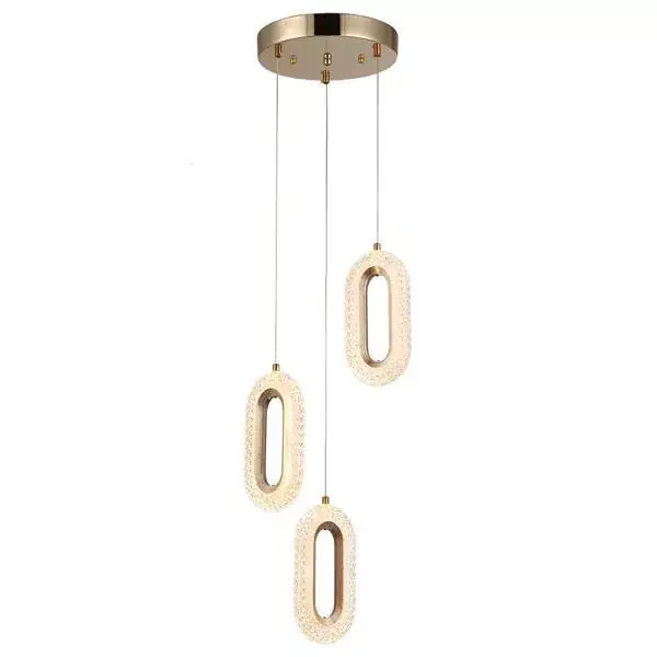 EUROLAMP ARTE ILLUMINA Kriko 26W 2254Lm 3000K 310Χ1300mm ROZÉARANY függesztett lámpa Expressz kézbesítés