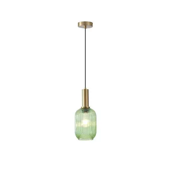 EUROLAMP ARTE ILLUMINA Topaz Green keskeny DOMBORÍTOTT ÜVEGŰ függesztett lámpa Csak ma