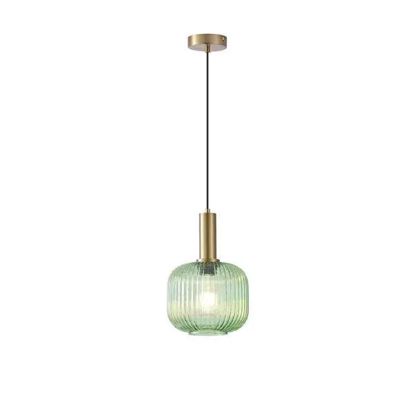 Vásárlói kedvenc EUROLAMP ARTE ILLUMINA Topaz Green széles DOMBORÍTOTT ÜVEGŰ függesztett lámpa