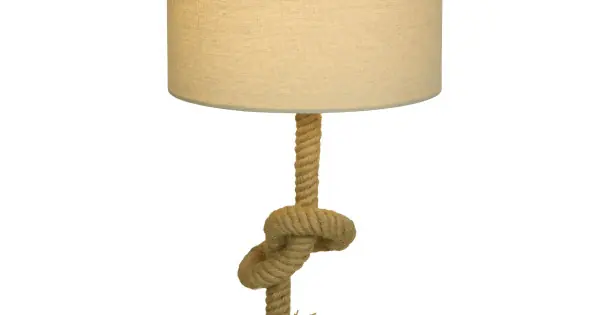 Gyors kiszállítás Searchlight Rope natúr asztali lámpa (SL-78410) E27 1 izzós IP20