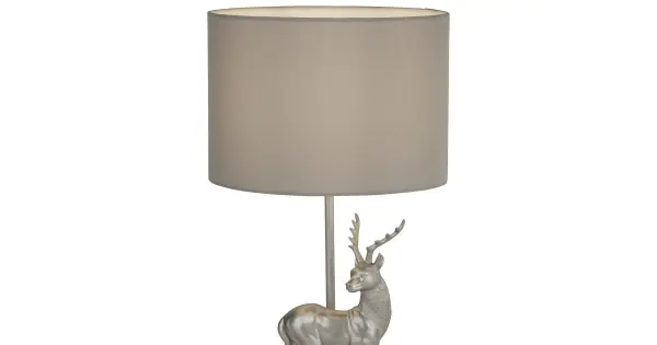 Vedd meg online Searchlight Deer ezüst asztali lámpa (SL-60436SI) E27 1 izzós IP20