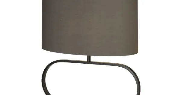 Outlet Searchlight Sleek fekete asztali lámpa (SL-92101GY) E27 1 izzós IP20