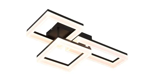 Legjobb ár Searchlight Wall Art II fekete LED mennyezeti lámpa (SL-28612BK) LED 1 izzós IP20